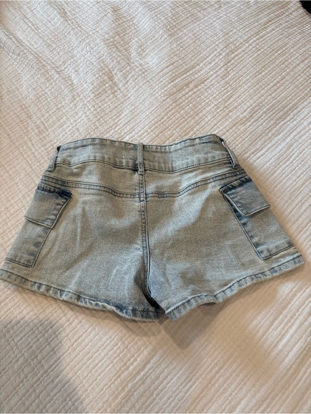 Low Rise Denim Shorts - Picture 3 of 4